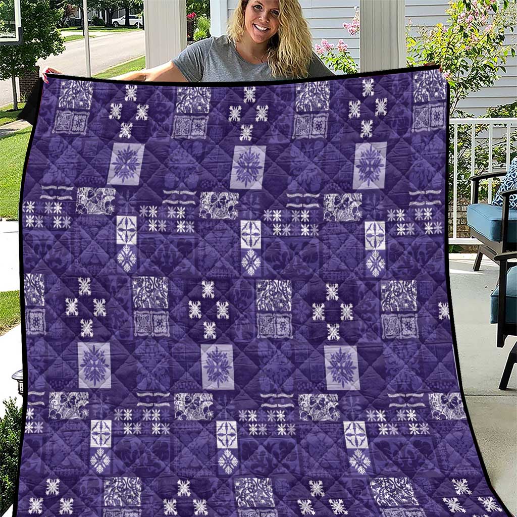 Vintage Hawaiian Quilting Patterns Quilt Purple Style Tribal Fabric Patchwork - Polynesian Pride