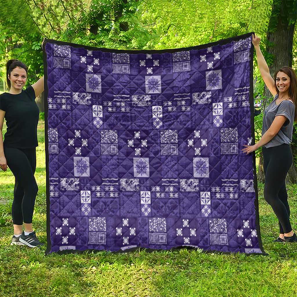 Vintage Hawaiian Quilting Patterns Quilt Purple Style Tribal Fabric Patchwork - Polynesian Pride