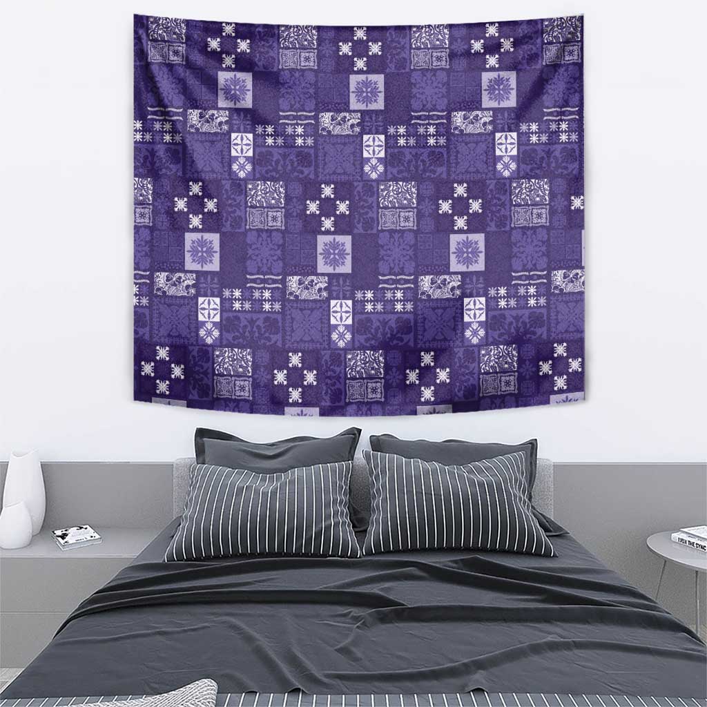 Vintage Hawaiian Quilting Patterns Tapestry Purple Style Tribal Fabric Patchwork - Polynesian Pride