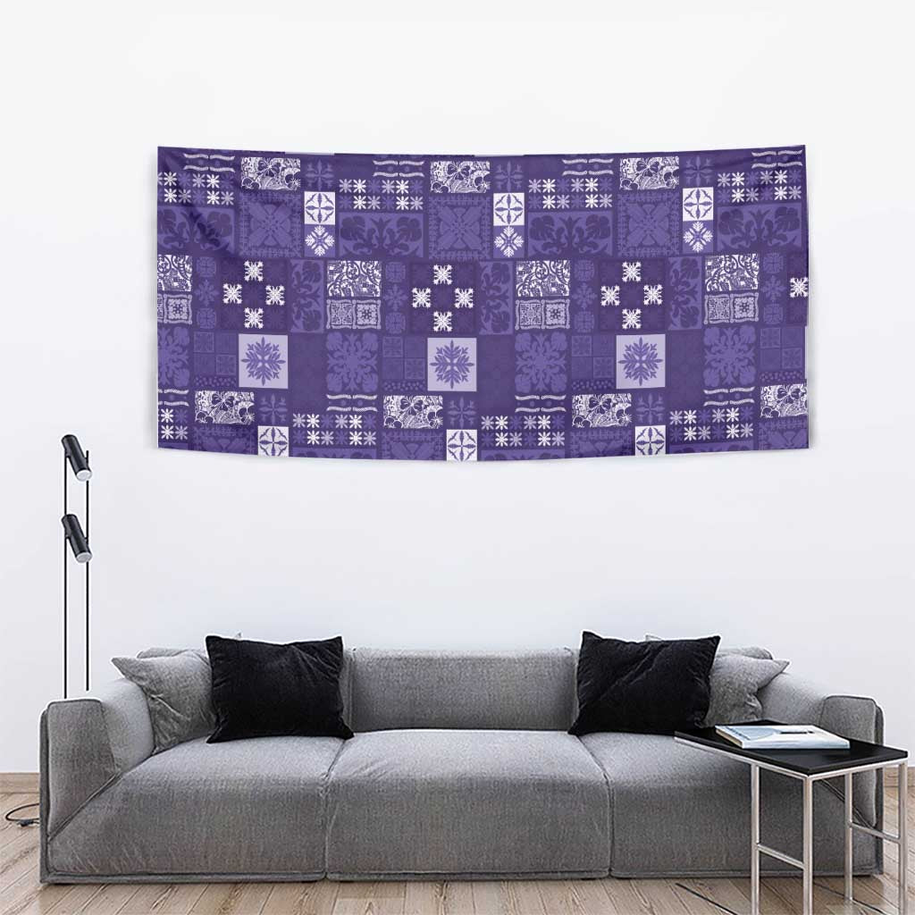 Vintage Hawaiian Quilting Patterns Tapestry Purple Style Tribal Fabric Patchwork - Polynesian Pride