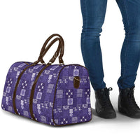Vintage Hawaiian Quilting Patterns Travel Bag Purple Style Tribal Fabric Patchwork - Polynesian Pride
