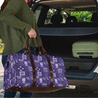 Vintage Hawaiian Quilting Patterns Travel Bag Purple Style Tribal Fabric Patchwork - Polynesian Pride