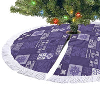 Vintage Hawaiian Quilting Patterns Tree Skirt Purple Style Tribal Fabric Patchwork - Polynesian Pride