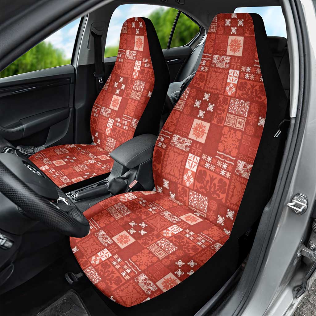 Vintage Hawaiian Quilting Patterns Car Seat Cover Red Style Tribal Fabric Patchwork - Polynesian Pride