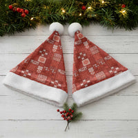 Vintage Hawaiian Quilting Patterns Christmas Santa Hat Red Style Tribal Fabric Patchwork - Polynesian Pride