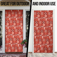 Vintage Hawaiian Quilting Patterns Door Cover Red Style Tribal Fabric Patchwork - Polynesian Pride