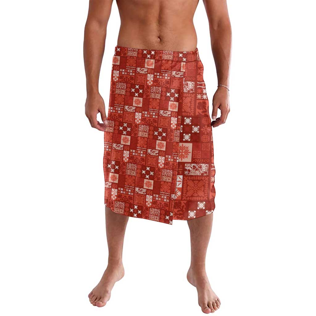 Vintage Hawaiian Quilting Patterns Lavalava Red Style Tribal Fabric Patchwork - Polynesian Pride