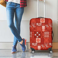 Vintage Hawaiian Quilting Patterns Luggage Cover Red Style Tribal Fabric Patchwork LT9 - Polynesian Pride