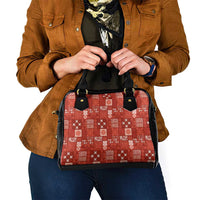 Vintage Hawaiian Quilting Patterns Shoulder Handbag Red Style Tribal Fabric Patchwork - Polynesian Pride