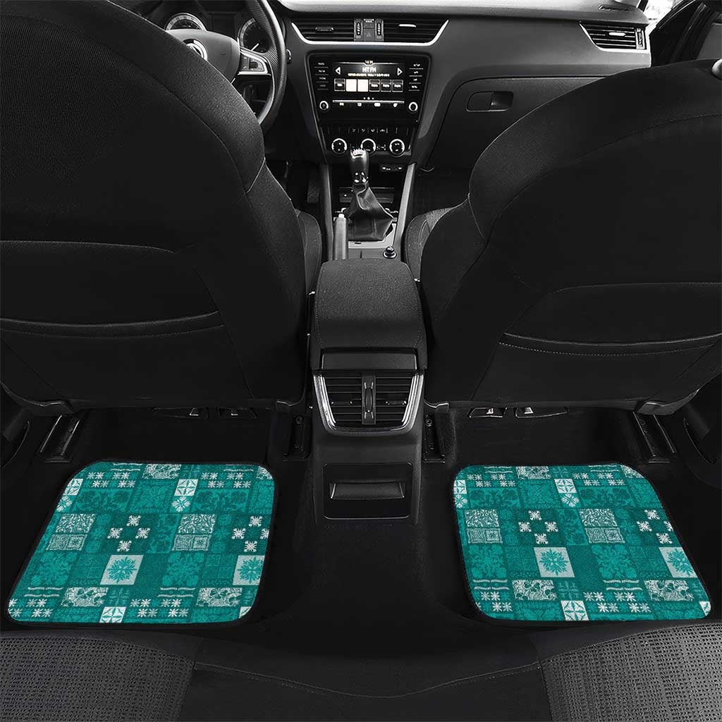 Vintage Hawaiian Quilting Patterns Car Mats Turquoise Style Tribal Fabric Patchwork - Polynesian Pride