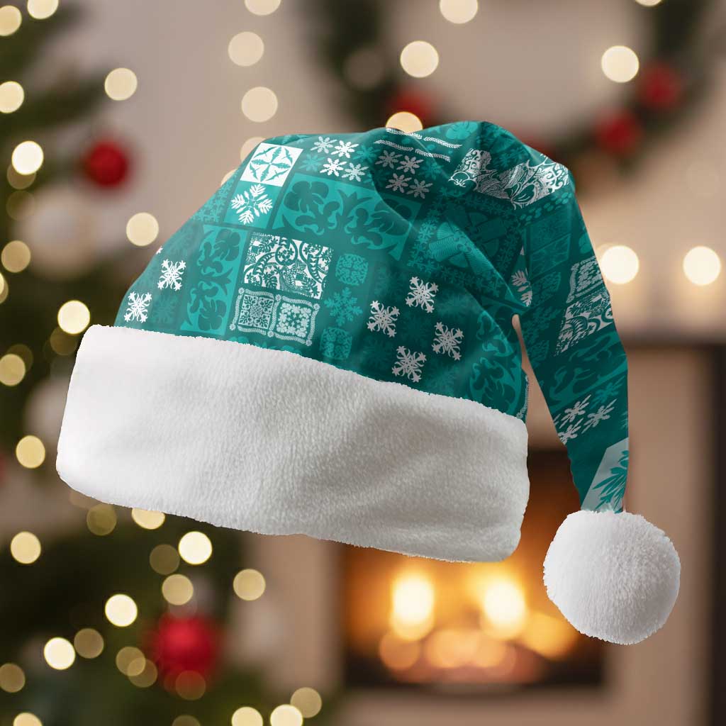 Vintage Hawaiian Quilting Patterns Christmas Santa Hat Turquoise Style Tribal Fabric Patchwork - Polynesian Pride