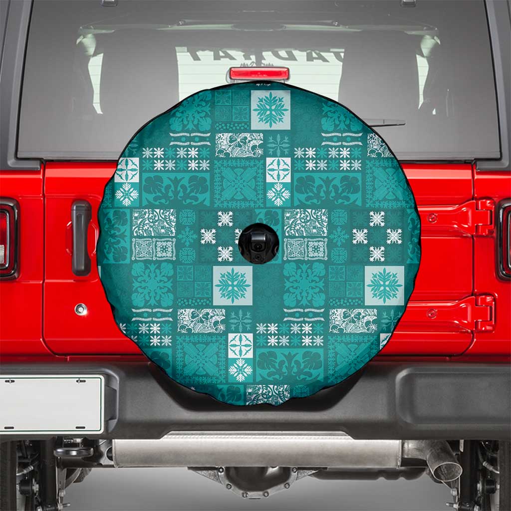 Vintage Hawaiian Quilting Patterns Spare Tire Cover Turquoise Style Tribal Fabric Patchwork LT9 - Polynesian Pride