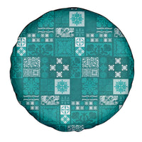 Vintage Hawaiian Quilting Patterns Spare Tire Cover Turquoise Style Tribal Fabric Patchwork LT9 - Polynesian Pride