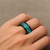 Vintage Hawaiian Quilting Patterns Spinner Ring Turquoise Style Tribal Fabric Patchwork - Polynesian Pride