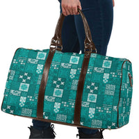 Vintage Hawaiian Quilting Patterns Travel Bag Turquoise Style Tribal Fabric Patchwork LT9 - Polynesian Pride