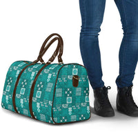 Vintage Hawaiian Quilting Patterns Travel Bag Turquoise Style Tribal Fabric Patchwork LT9 - Polynesian Pride