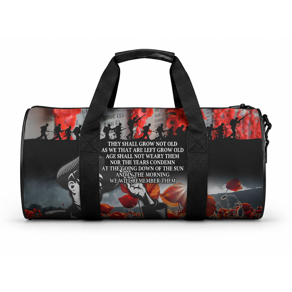 ANZAC DAY Heroes Of The Gallipoli Duffle Bag LT9 One size Black - Polynesian Pride