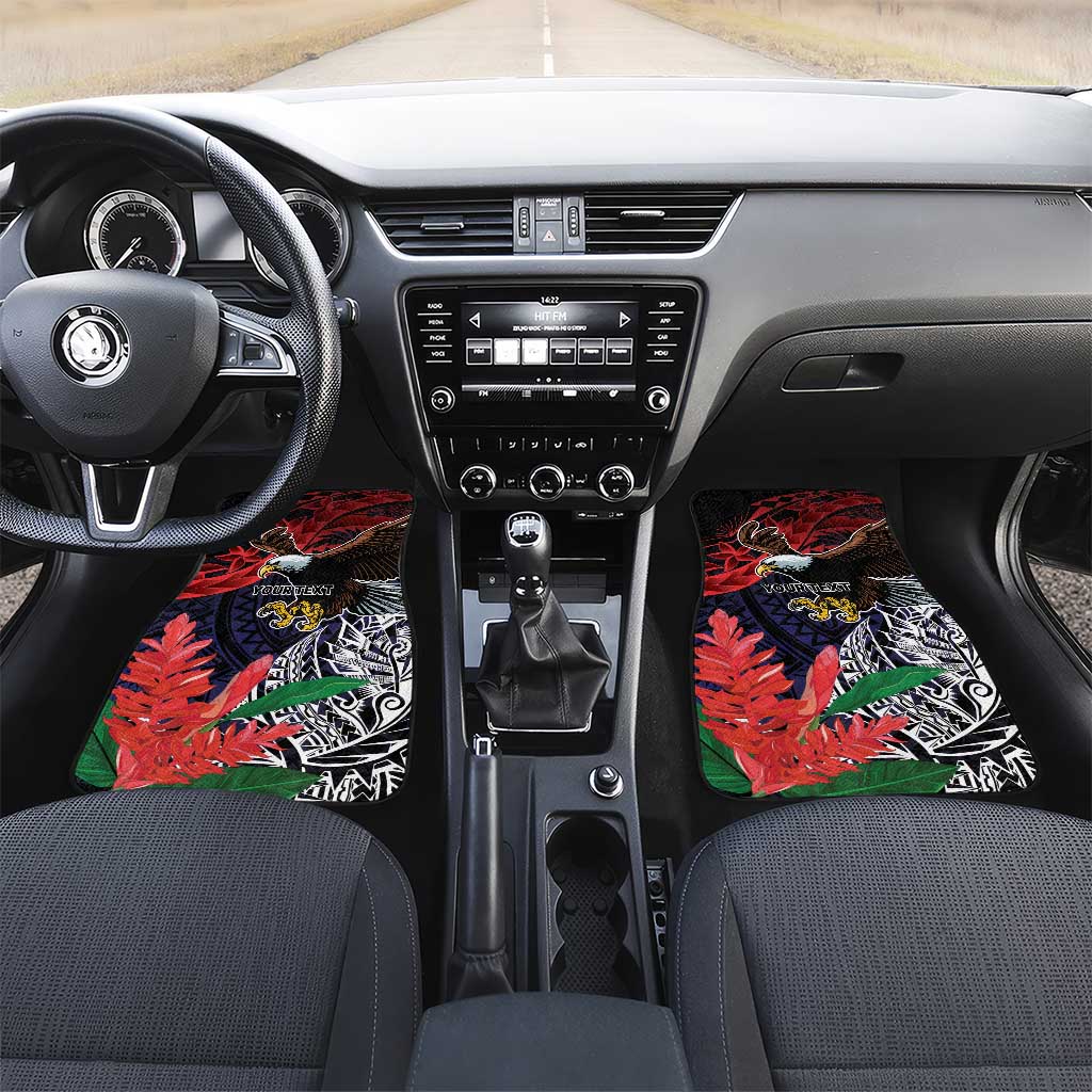 American Samoa Bald Eagle Personalized Car Mats Samoa Muamua Le Atua
