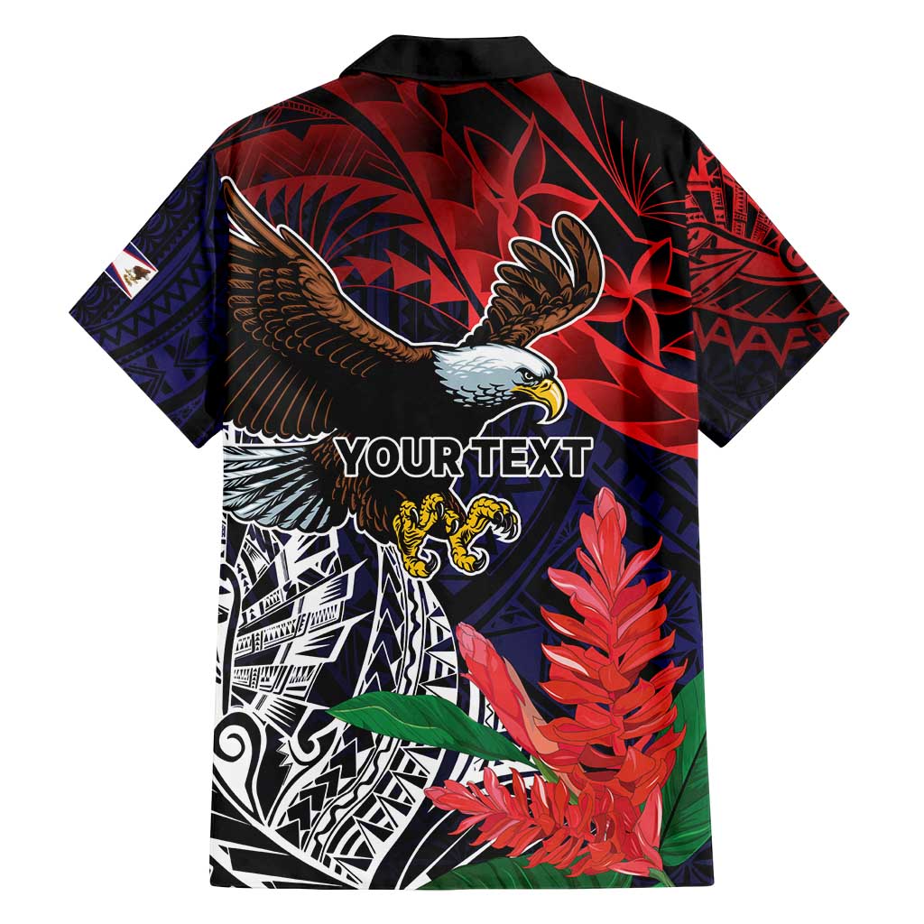 American Samoa Bald Eagle Personalized Family Matching Long Sleeve Bodycon Dress and Hawaiian Shirt Samoa Muamua Le Atua LT9 - Polynesian Pride