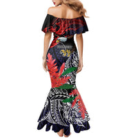 American Samoa Bald Eagle Personalized Family Matching Mermaid Dress and Hawaiian Shirt Samoa Muamua Le Atua LT9 - Polynesian Pride