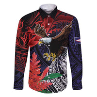 American Samoa Bald Eagle Personalized Family Matching Off Shoulder Maxi Dress and Hawaiian Shirt Samoa Muamua Le Atua