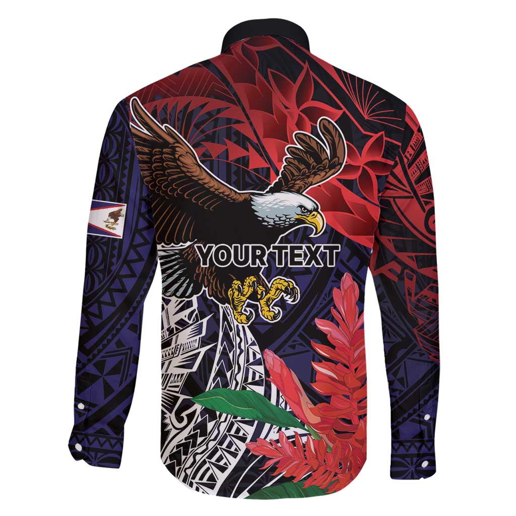 American Samoa Bald Eagle Personalized Family Matching Short Sleeve Bodycon Dress and Hawaiian Shirt Samoa Muamua Le Atua LT9 - Polynesian Pride