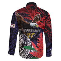 American Samoa Bald Eagle Personalized Family Matching Summer Maxi Dress and Hawaiian Shirt Samoa Muamua Le Atua