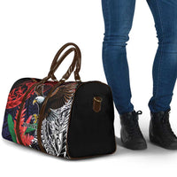 American Samoa Bald Eagle Personalized Travel Bag Samoa Muamua Le Atua - Polynesian Pride