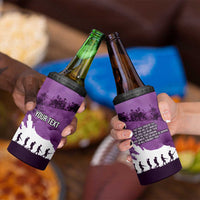Anzac Day Gallipoli Personalised 4 in 1 Can Cooler Tumbler Purple Poppy Flowers LT9 - Polynesian Pride