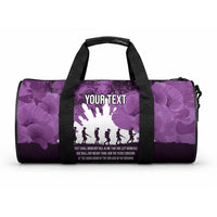 Anzac Day Gallipoli Personalised Duffle Bag Purple Poppy Flowers LT9 One size Purple - Polynesian Pride