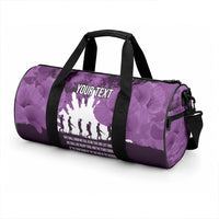 Anzac Day Gallipoli Personalised Duffle Bag Purple Poppy Flowers LT9 - Polynesian Pride