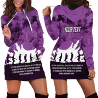 Anzac Day Gallipoli Personalised Hoodie Dress Purple Poppy Flowers LT9 - Polynesian Pride