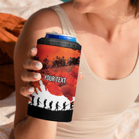 Anzac Day Gallipoli Personalised 4 in 1 Can Cooler Tumbler Red Poppy Flowers LT9 - Polynesian Pride