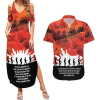Anzac Day Gallipoli Personalised Couples Matching Summer Maxi Dress and Hawaiian Shirt Red Poppy Flowers LT9 Red - Polynesian Pride