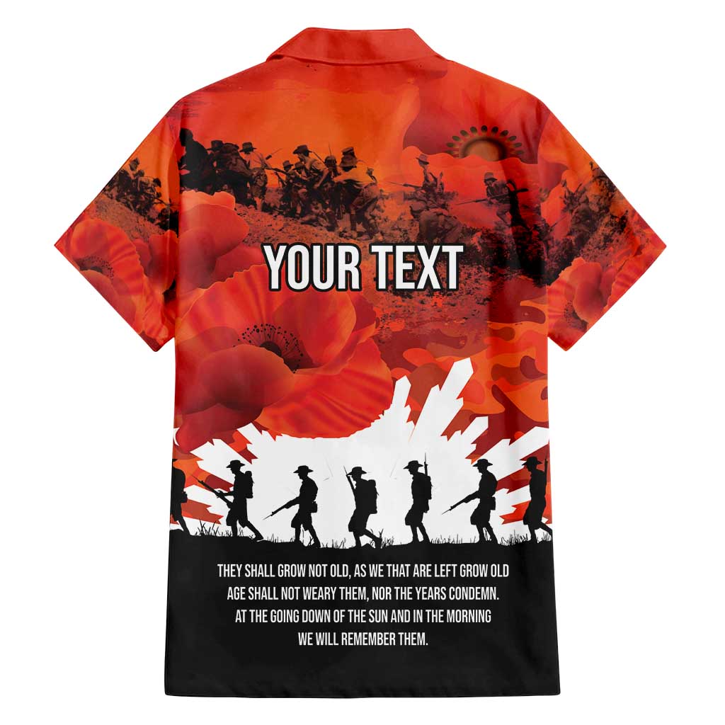Anzac Day Gallipoli Personalised Family Matching Off Shoulder Maxi Dress and Hawaiian Shirt Red Poppy Flowers LT9 - Polynesian Pride