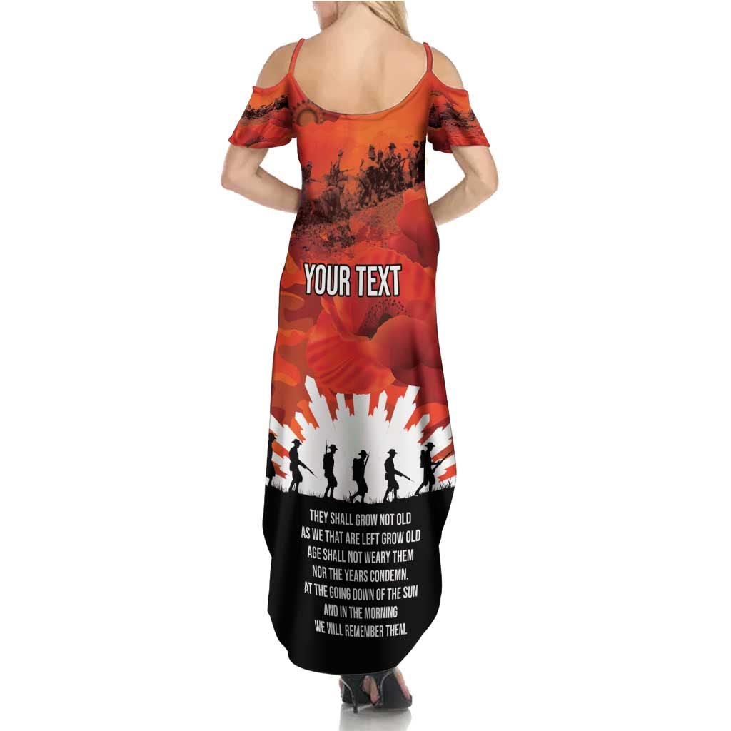 Anzac Day Gallipoli Personalised Family Matching Summer Maxi Dress and Hawaiian Shirt Red Poppy Flowers LT9 - Polynesian Pride