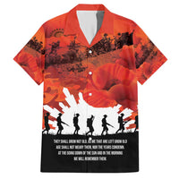 Anzac Day Gallipoli Personalised Hawaiian Shirt Red Poppy Flowers
