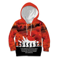 Anzac Day Gallipoli Personalised Kid Hoodie Red Poppy Flowers LT9 Hoodie Red - Polynesian Pride