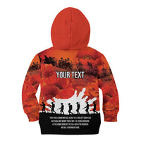 Anzac Day Gallipoli Personalised Kid Hoodie Red Poppy Flowers LT9 - Polynesian Pride