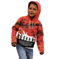 Anzac Day Gallipoli Personalised Kid Hoodie Red Poppy Flowers LT9 - Polynesian Pride