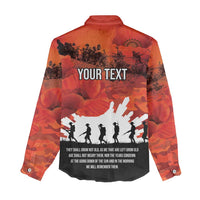 Anzac Day Gallipoli Personalised Women Casual Shirt Red Poppy Flowers LT9 - Polynesian Pride