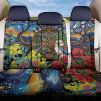 Kiwi-Kookaburra Bird ANZAC Personalised Back Car Seat Cover Aussie Golden Wattle Poppy Flowers LT9 One Size Blue - Polynesian Pride