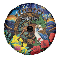 Kiwi-Kookaburra Bird ANZAC Personalised Spare Tire Cover Aussie Golden Wattle Poppy Flowers LT9 - Polynesian Pride