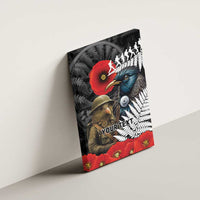 Kiwi-Tui Bird Soldier ANZAC Day Personalised Canvas Wall Art Maori Silver Fern Motif LT9 - Polynesian Pride