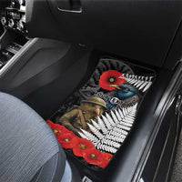 Kiwi-Tui Bird Soldier ANZAC Day Personalised Car Mats Maori Silver Fern Motif LT9 - Polynesian Pride