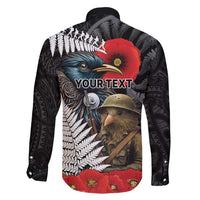 Kiwi-Tui Bird Soldier ANZAC Day Personalised Family Matching Mermaid Dress and Hawaiian Shirt Maori Silver Fern Motif LT9 - Polynesian Pride