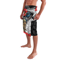 Kiwi-Tui Bird Soldier ANZAC Day Personalised Lavalava Maori Silver Fern Motif LT9 - Polynesian Pride