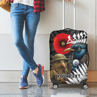 Kiwi-Tui Bird Soldier ANZAC Day Personalised Luggage Cover Maori Silver Fern Motif LT9 - Polynesian Pride