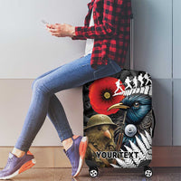 Kiwi-Tui Bird Soldier ANZAC Day Personalised Luggage Cover Maori Silver Fern Motif LT9 - Polynesian Pride