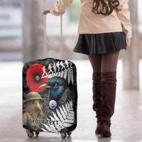 Kiwi-Tui Bird Soldier ANZAC Day Personalised Luggage Cover Maori Silver Fern Motif LT9 - Polynesian Pride